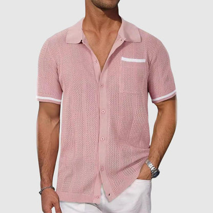 Rico Men's Polo Shirt | Breathable Polyester Blend, Retro Camp Collar 1