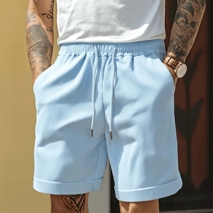 Riviera Men's Cuffed Shorts | Lightweight Fabric, Tapered Fit 0