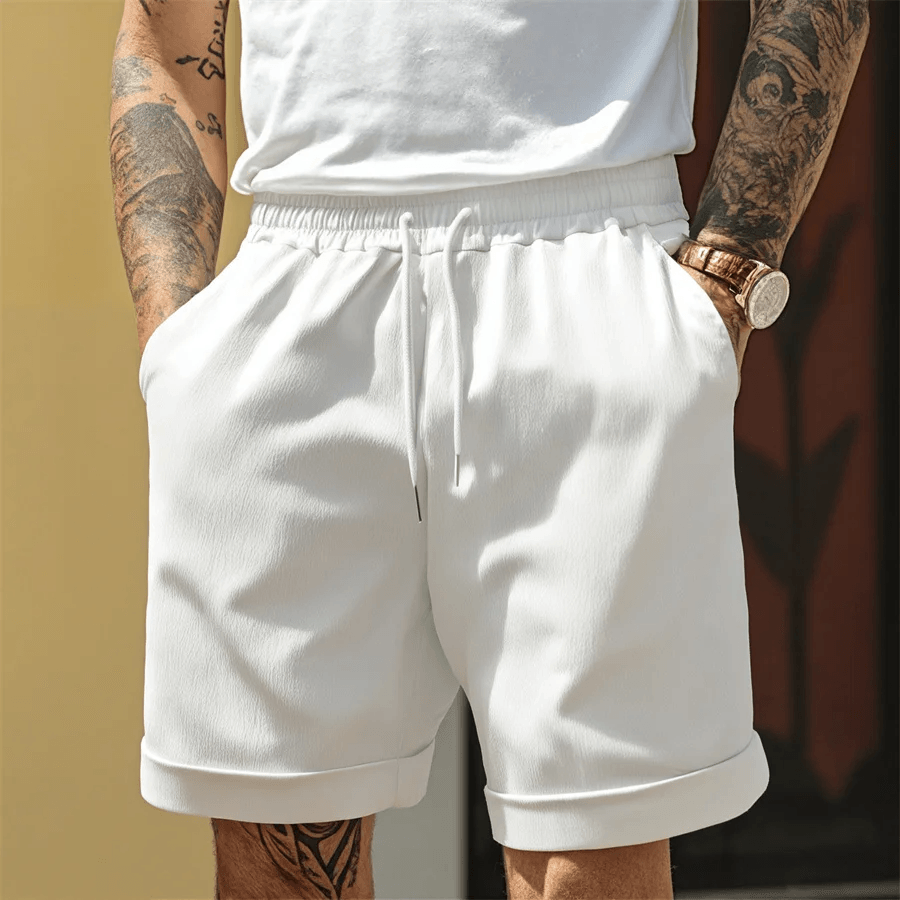 Riviera Men's Cuffed Shorts | Lightweight Fabric, Tapered Fit 1