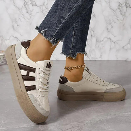 Roxy Women's Platform Trainers | Multi-Textured Upper, Comfortable Lace-Up Design 3