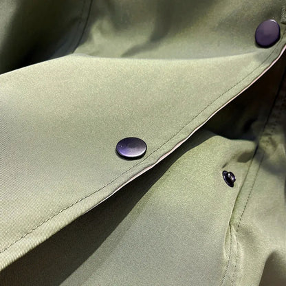 Women's Waterproof Hooded Jacket – Adjustable-Waist Transitional Coat