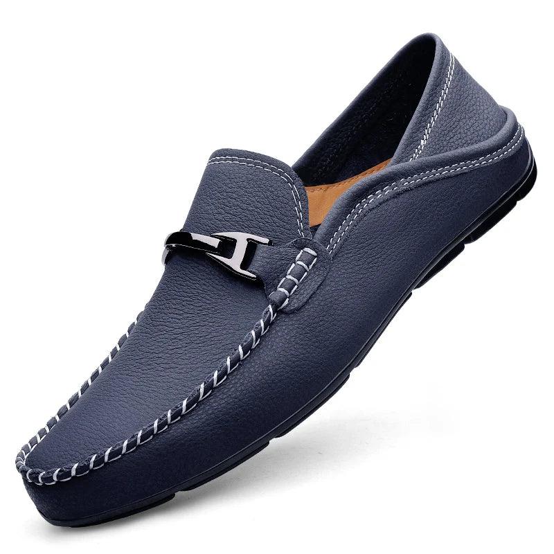 Savi Men's Brown Loafers | Genuine Cow Leather, Comfortable Design 0