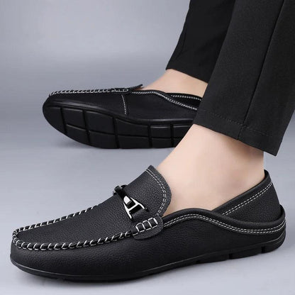 Savi Men's Brown Loafers | Genuine Cow Leather, Comfortable Design 3