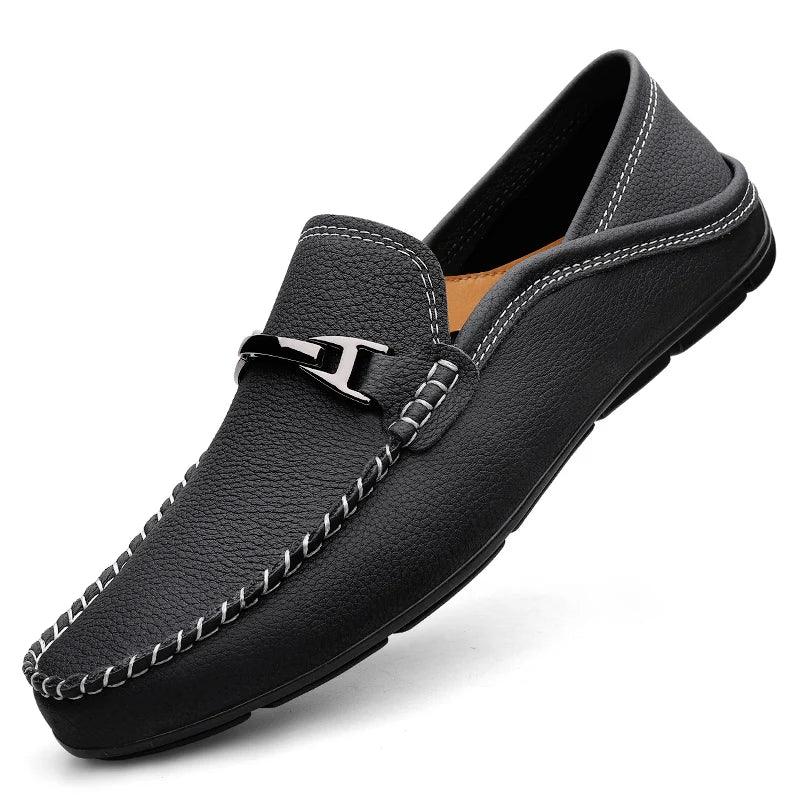 Savi Men's Brown Loafers | Genuine Cow Leather, Comfortable Design 5
