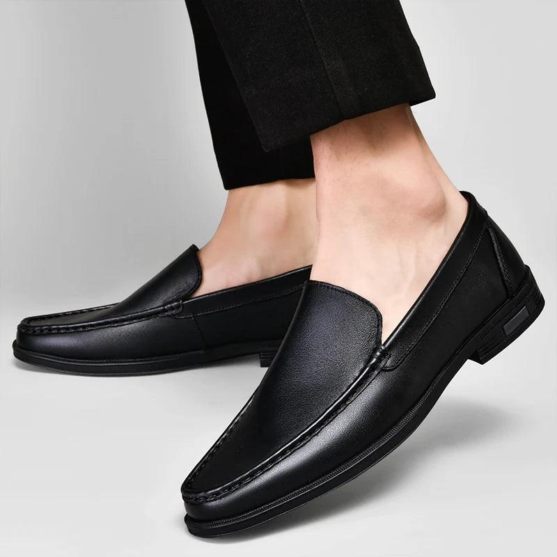 Savi Men's Leather Loafers | Genuine Cow Leather, Comfortable 6