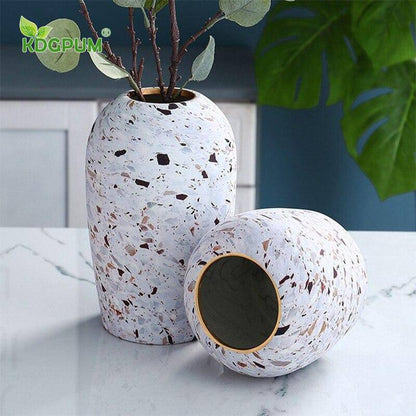 Terrazzo Style Ceramic Vase | Modern Flower Vase Decor 2