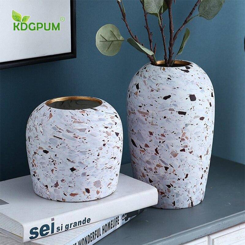 Terrazzo Style Ceramic Vase | Modern Flower Vase Decor 3
