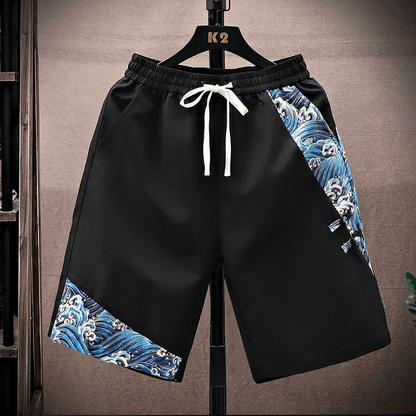 Tide Men's Shorts | Quick-Dry Fabric, Lightweight Ocean Wave Print 0