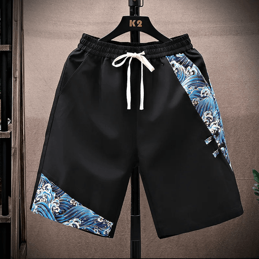 Tide Men's Shorts | Quick-Dry Fabric, Lightweight Ocean Wave Print 0