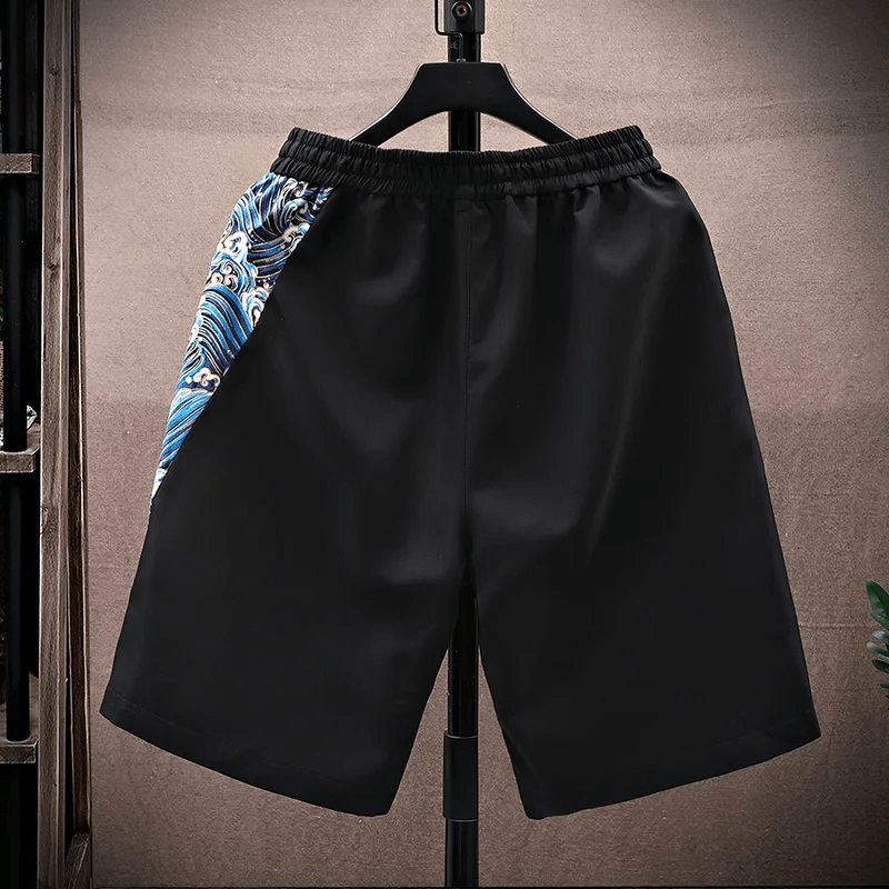 Tide Men's Shorts | Quick-Dry Fabric, Lightweight Ocean Wave Print 1