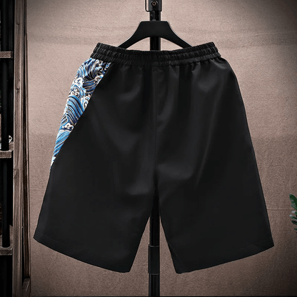 Tide Men's Shorts | Quick-Dry Fabric, Lightweight Ocean Wave Print 1