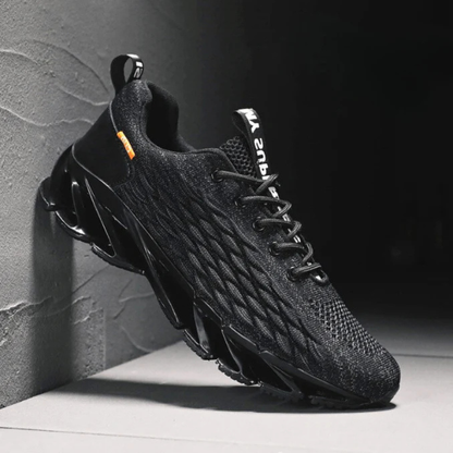 Herren-Laufschuhe aus Strick mit Klingenprofilsohle | Atmungsaktive, gepolsterte Sport- und Freizeitsneaker für jeden Tag | Sport-, Fitness- und Laufschuhe für jeden Tag
