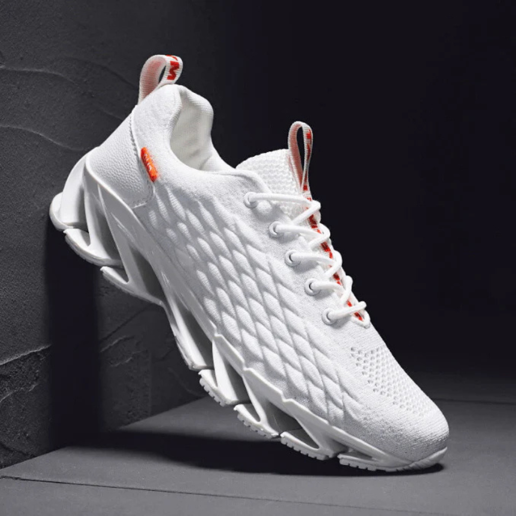 Herren-Laufschuhe aus Strick mit Klingenprofilsohle | Atmungsaktive, gepolsterte Sport- und Freizeitsneaker für jeden Tag | Sport-, Fitness- und Laufschuhe für jeden Tag