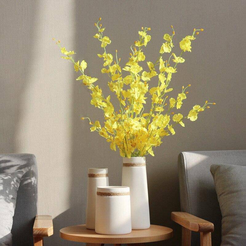 White Ceramic Vase | Modern Japanese Style Tabletop Decor 3