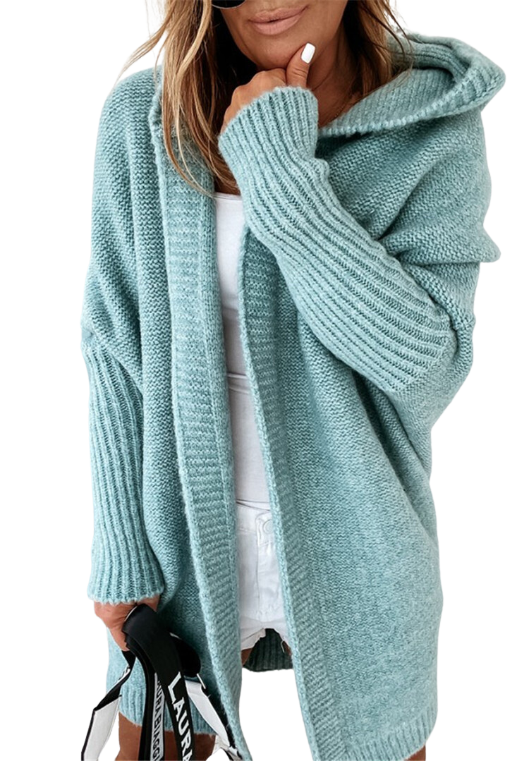 Women's Tereza Cardigan – Mint Green Knit Cardigan with Relaxed Fit