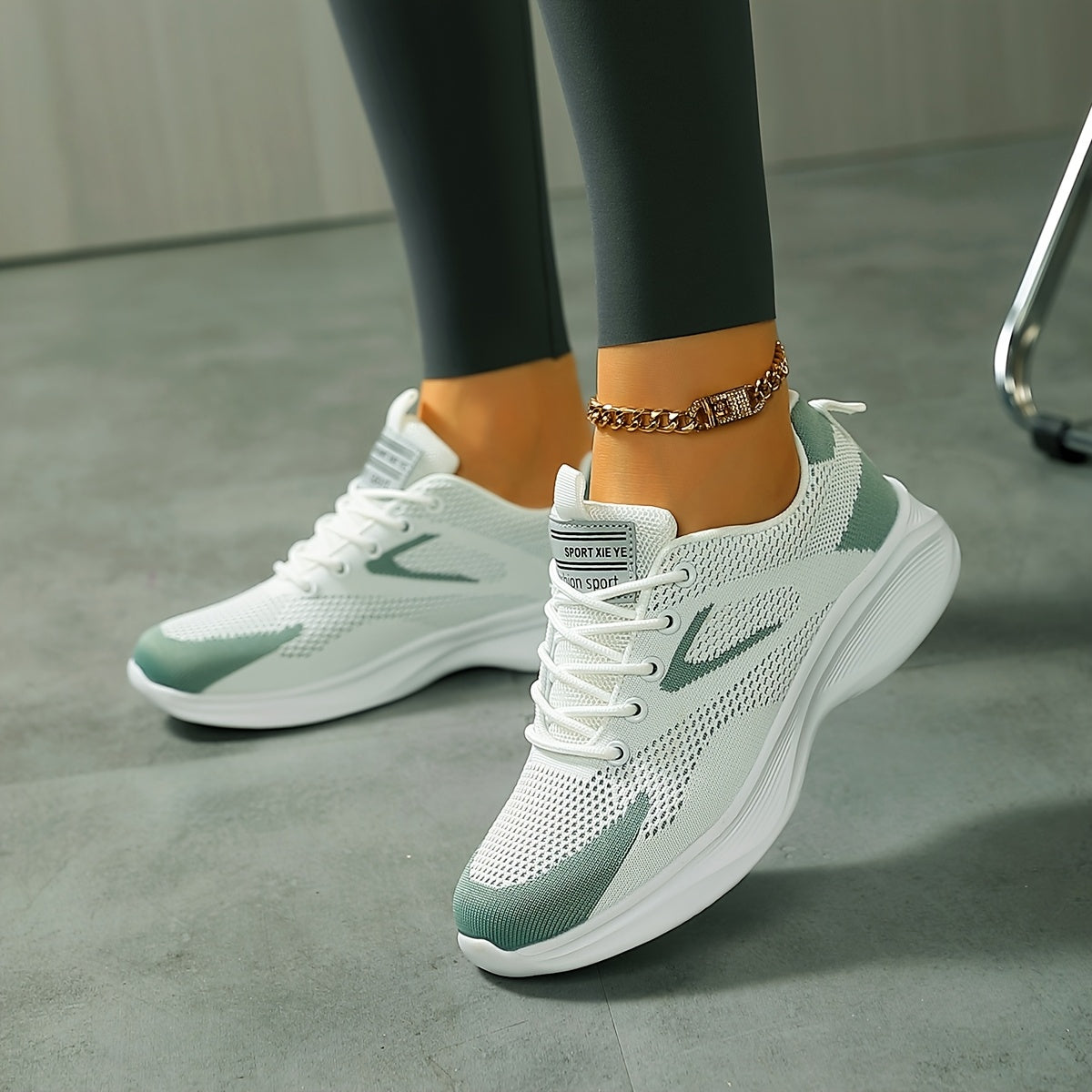 Women's Mesh Lace-Up Sport Trainers | Lightweight Breathable Casual Everyday Streetwear Shoes | Everyday Casual Walking Shoes