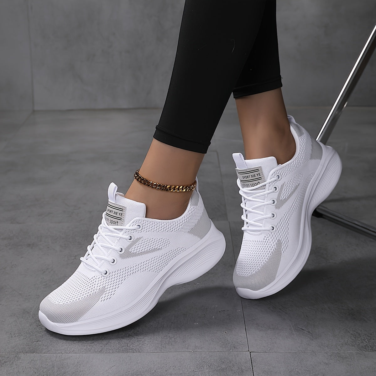 Women's Mesh Lace-Up Sport Trainers | Lightweight Breathable Casual Everyday Streetwear Shoes | Everyday Casual Walking Shoes