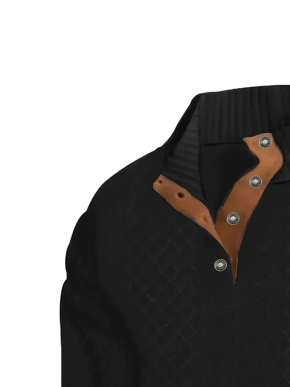 Men's Stand-Collar Button Henley Knit Sweater | Classic Casual Everyday Cosy Pullover | Smart Casual Everyday Autumn Winter Knitwear