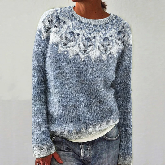 Women's Vintage Winter Pullover – Warm Knit Sweater with Retro Look
