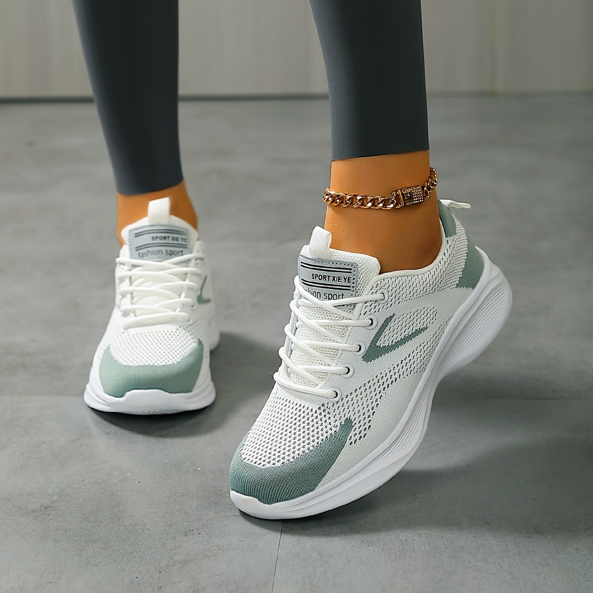 Women's Mesh Lace-Up Sport Trainers | Lightweight Breathable Casual Everyday Streetwear Shoes | Everyday Casual Walking Shoes