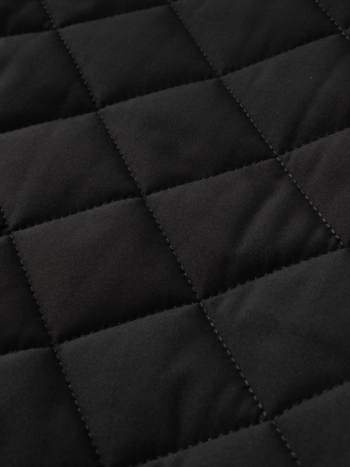 Men's Quilted Fleece-Lined Bomber Jacket | Warm Diamond-Stitch Black Casual Everyday Bomber | Smart Casual Everyday Autumn Winter Outerwear