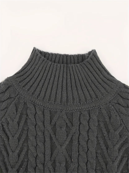 Women's Textured Half-Collar Knit Sweater | Cosy Classic Casual Everyday Jumper | Smart Casual Everyday Autumn Winter Knitwear