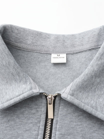 Herren-Pullover aus feinem Strick mit halbem Reißverschluss | Weicher, lässiger und gemütlicher Alltagspullover | Elegante lässige Strickmode für Herbst und Winter