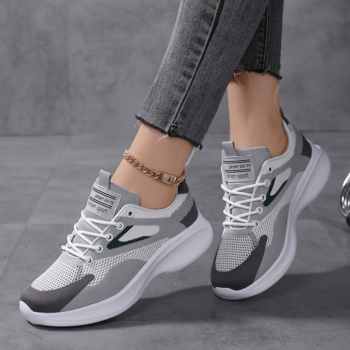Women's Mesh Lace-Up Sport Trainers | Lightweight Breathable Casual Everyday Streetwear Shoes | Everyday Casual Walking Shoes
