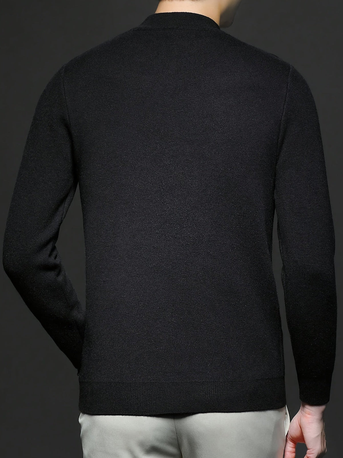 Men's Refined High-Neck Knit Sweater | Classic Cosy Casual Everyday Pullover | Smart Casual Everyday Autumn Winter Knitwear