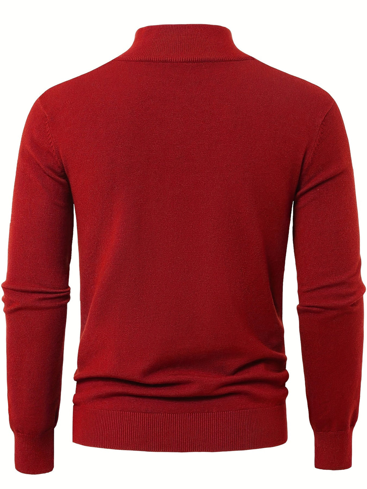 Men's Refined High-Neck Knit Sweater | Classic Cosy Casual Everyday Pullover | Smart Casual Everyday Autumn Winter Knitwear