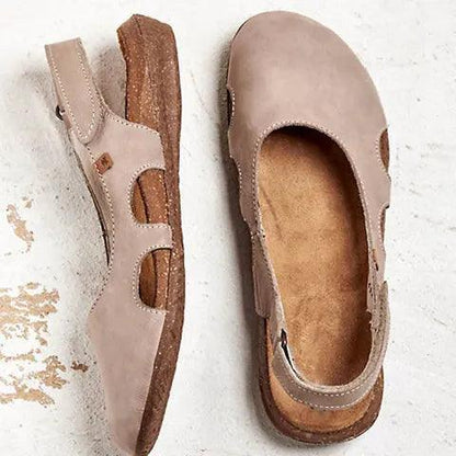Women's Strappy Ballerinas | Women's Closed-Toe Sandals | Comfortable Blue Women's Summer Shoes