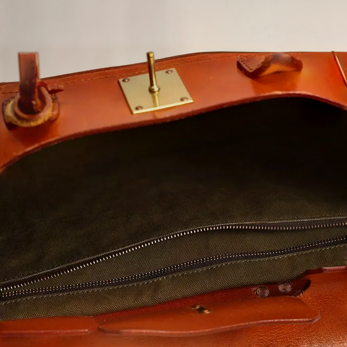 Reisetasche für Damen aus Canvas und Leder | Große strukturierte Tasche in Elfenbein und Tan mit Tragegriffen | Lässige Reise- und Urlaubstasche