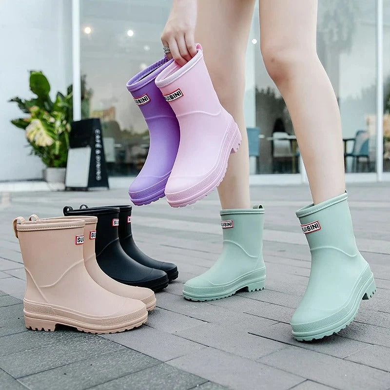 Women's Short Rain Boots – Modern Waterproof Ankle Wellies