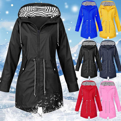Women's Lightweight Hooded Rain Jacket – Waterproof Everyday Coat