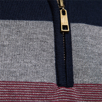 Men's Quarter-Zip Knit Sweater | Soft Classic Casual Everyday Cosy Pullover | Smart Casual Everyday Autumn Winter Knitwear