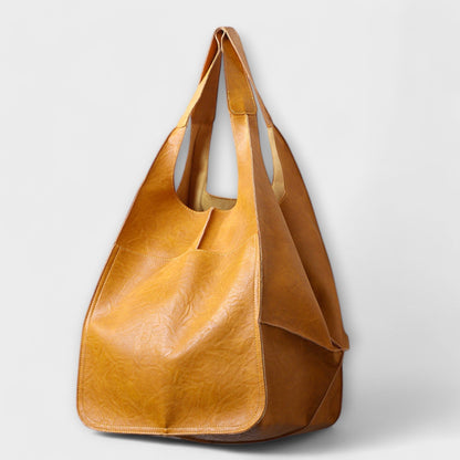 Damen-Shopper aus Leder in Übergröße für Wochenendreisen | Große dunkelbraune lässige Alltagstasche für Reisen | Lässige Schultertasche für Reisen und Urlaub
