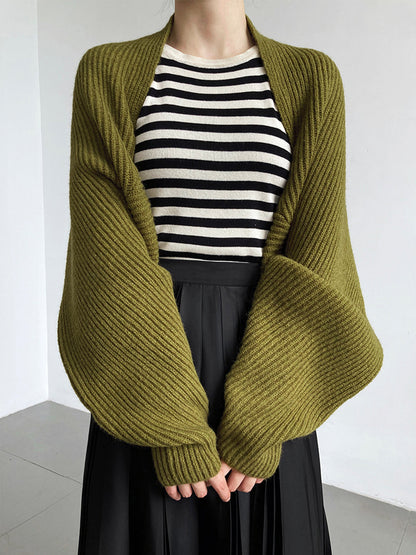 Strik Bolero Cardigan Dame – Kort Shrug Cardigan til Lag-på-lag